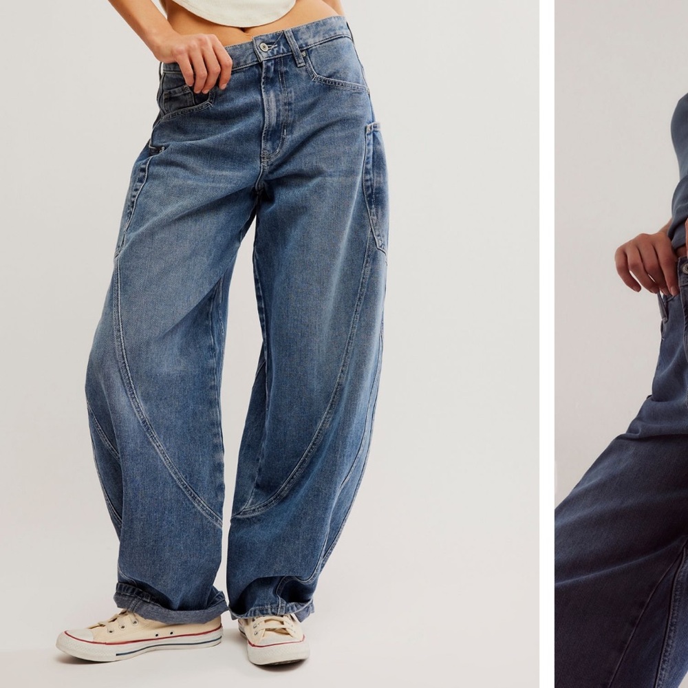 Free People Barrel Jeans